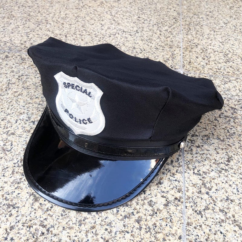 Soochat Police Hat Cop Hat Policeman Cap Police Cosplay Halloween Party Accessories - Image 5